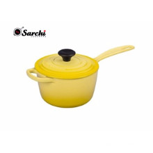 Amazon Hot 2.5 Quart Cast Iron Enamel Sauce Pan Pot Covered Sauce Pot